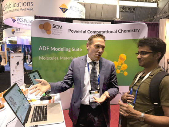 banner van  Software for Chemistry & Materials op een beurs in de USA